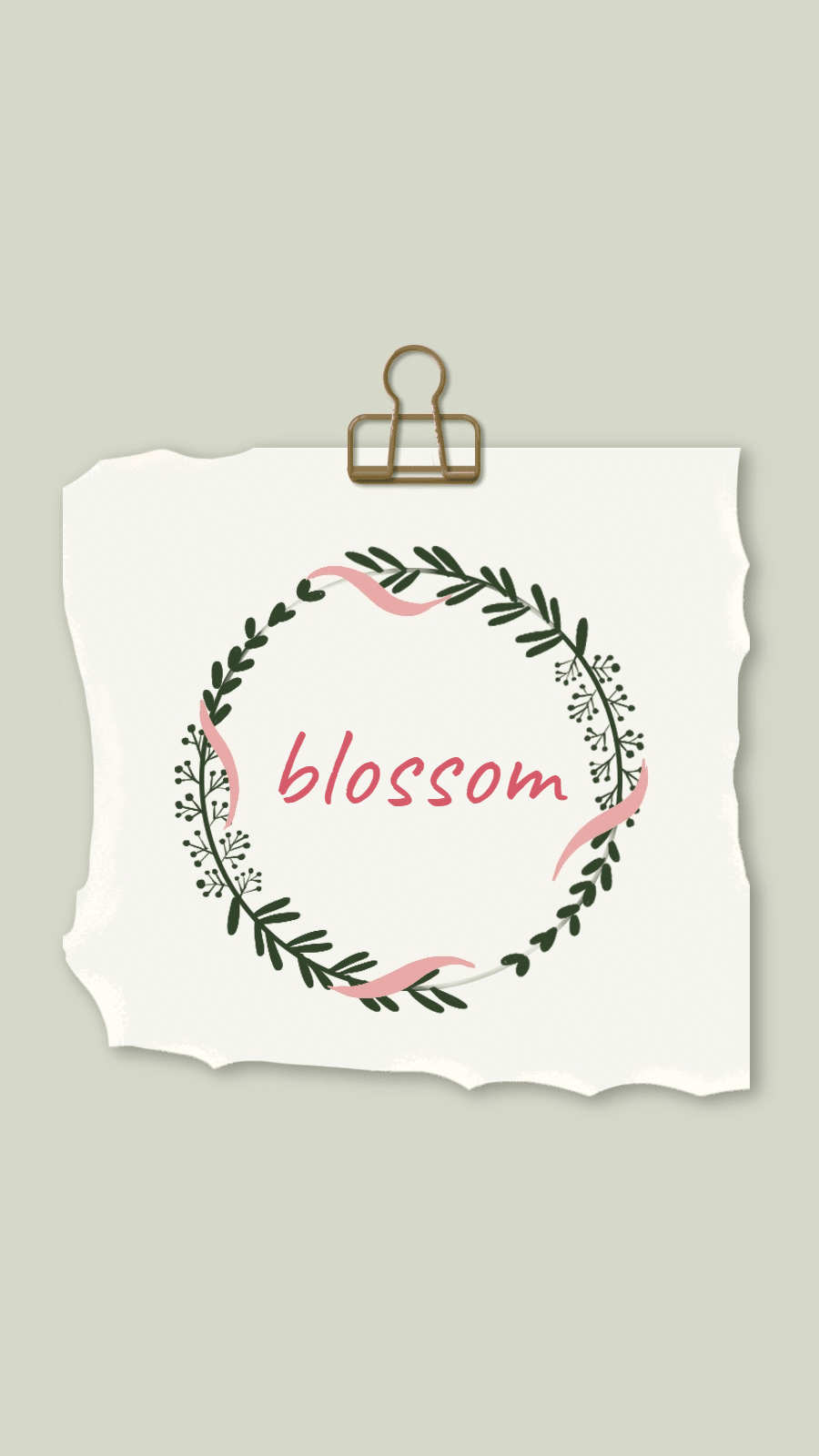 Literary Hand Painted Leaves Text Blossom  Instagram Highlight