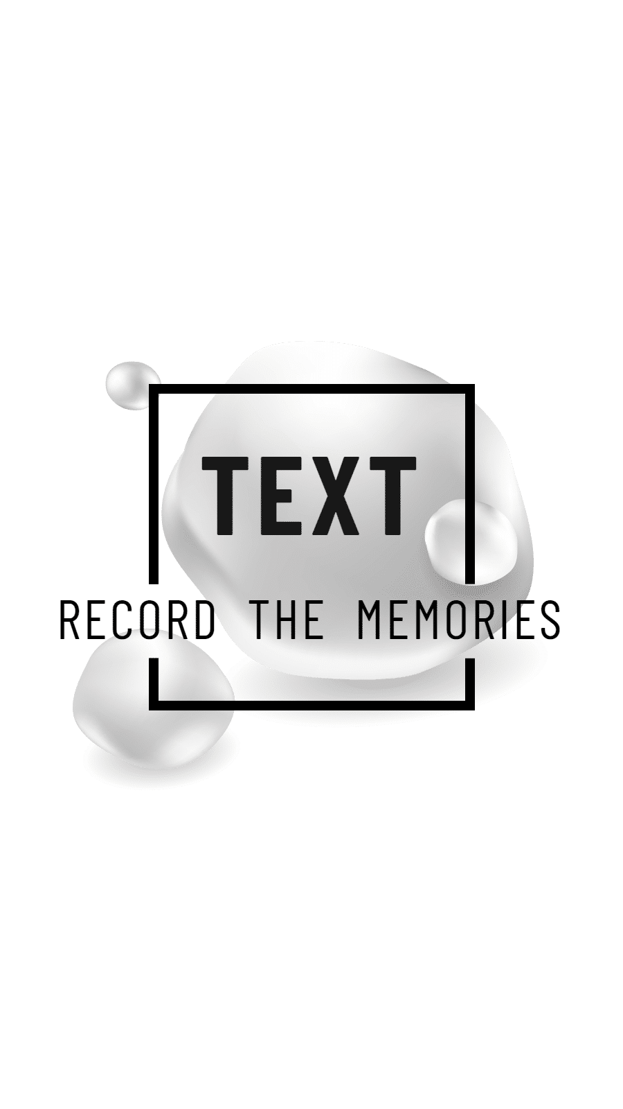 Minimalist Gray Bubbles Decorate Simple Text Instagram Highlight