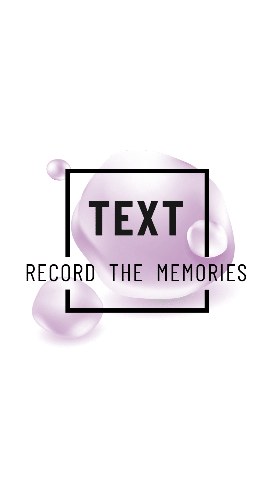 Minimalist Purple Bubbles Decorate Simple Text Instagram Highlight