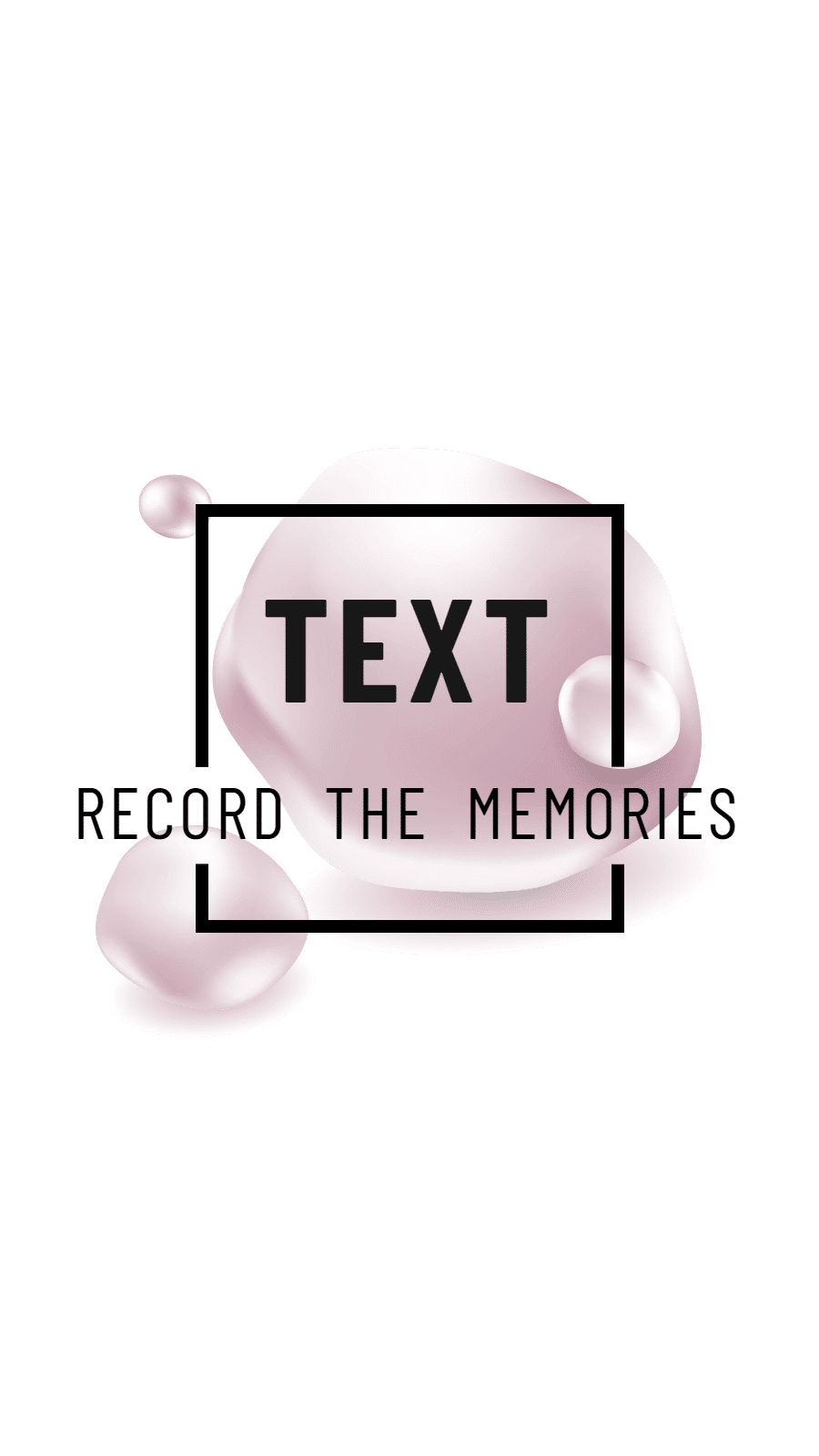 Simple Pink Bubble Pattern Text Instagram Highlight