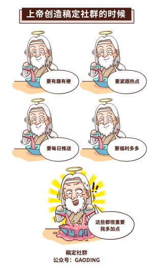 社群引导关注漫画趣味手机海报