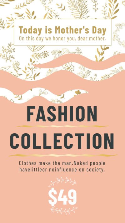 Simple Fashion Mother's Day Apparel Promo Instagram Story