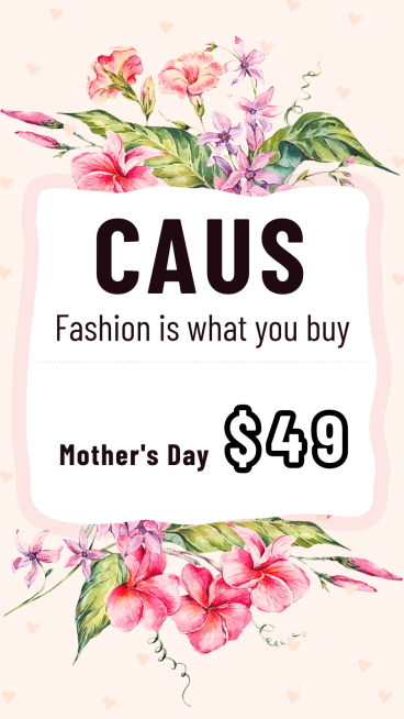 Flower Border Simple Fresh Mother's Day Clothes Promo Ecommerce Story预览效果