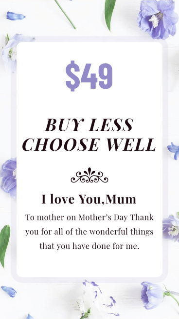 Purple Flower Simple Commercial Mother's Day Festival Promo Instagram Story预览效果