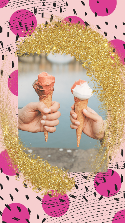 Literary Ice Cream Display Instagram Story