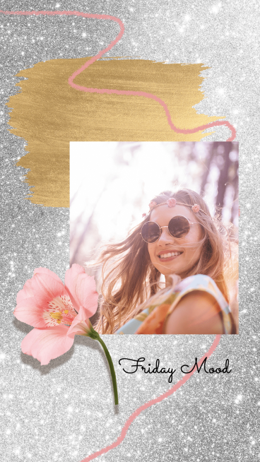 Female Photo Flower Line Simple Fashion Style Instagram Story预览效果