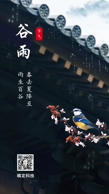 谷雨节气实景手机海报预览效果