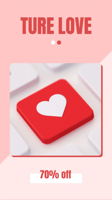 Valentine's Day Clothing Bags Promotion Big Discount Simple Fashion Simple Style Ecommerce Story预览效果