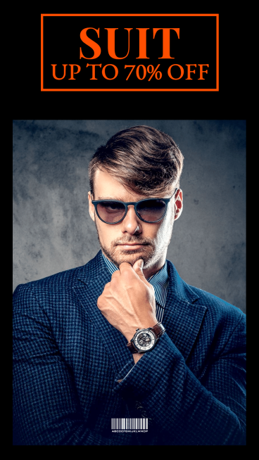 Men's Suits Discount Sale Promo Ecommerce Story预览效果
