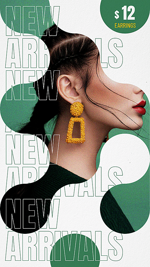 Simple Fashion Women's Earring New Arrival Introduction Instagram Story