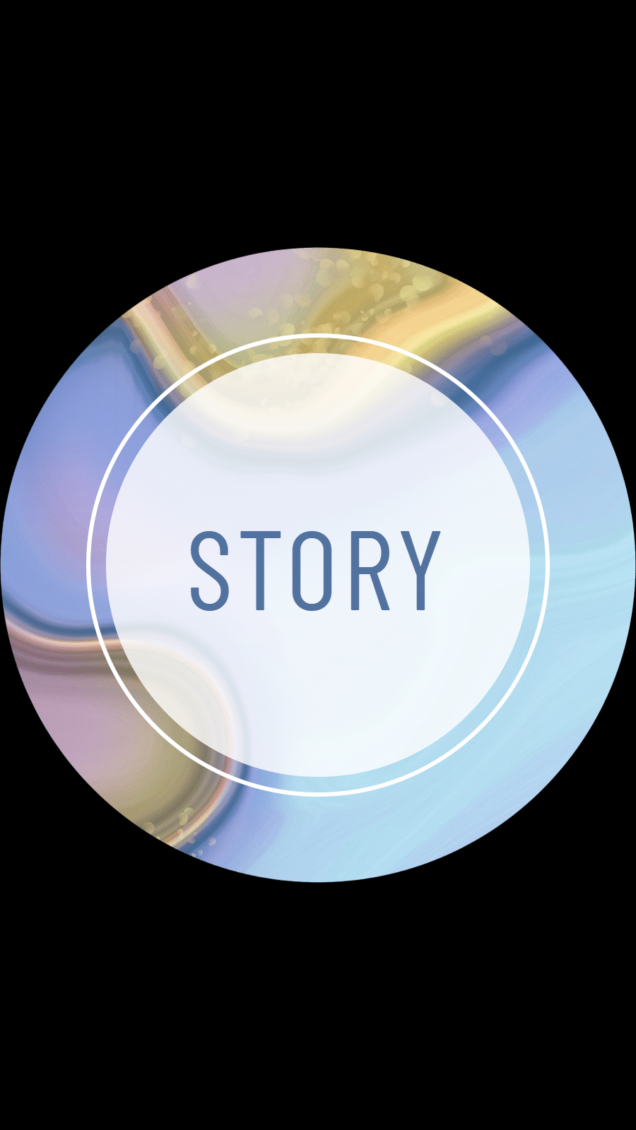 Literary Abstract Painting Circle Frame Text Story  Instagram Highlight