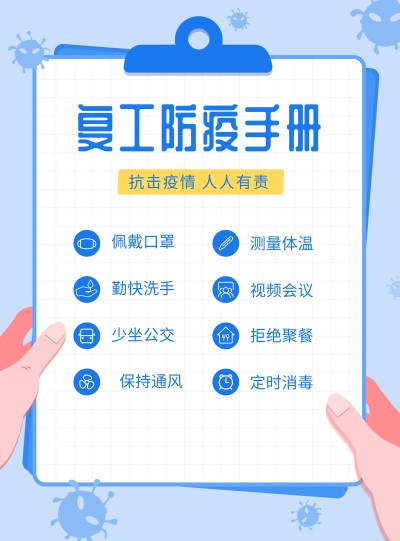 疫情医疗防疫复工张贴海报
