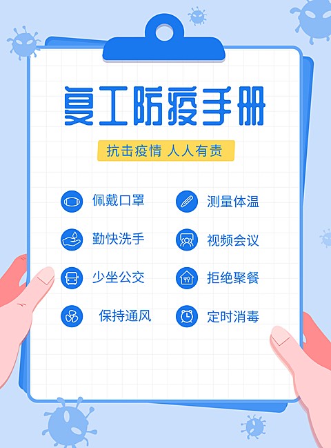 疫情医疗防疫复工张贴海报