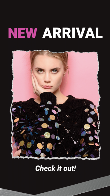 Tear Paper Frame Simple Fashion Women's Wear New Arrival Ecommerce Story预览效果