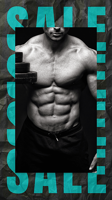 Male Abdominal Muscle Photo Sport Products Promotion Sale Simple Cool Style Instagram Story
