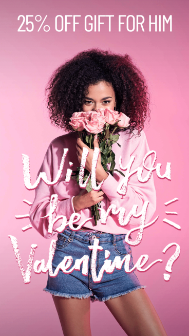 Valentine's Day Sale Gift Shopping Advertising Ecommerce Story预览效果
