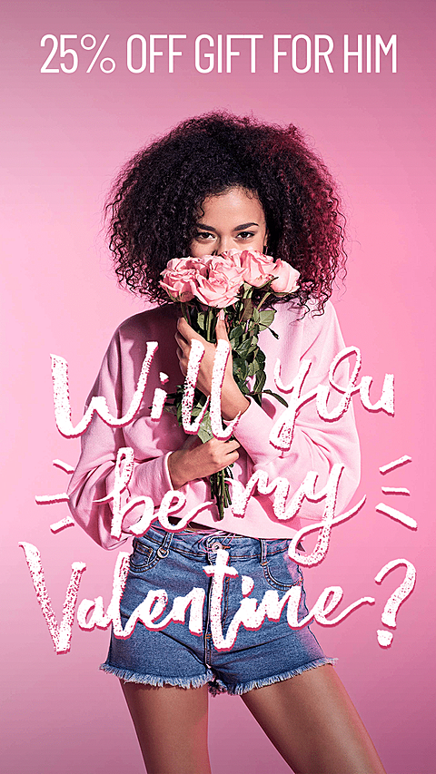 Valentine's Day Sale Gift Shopping Advertising Ecommerce Story