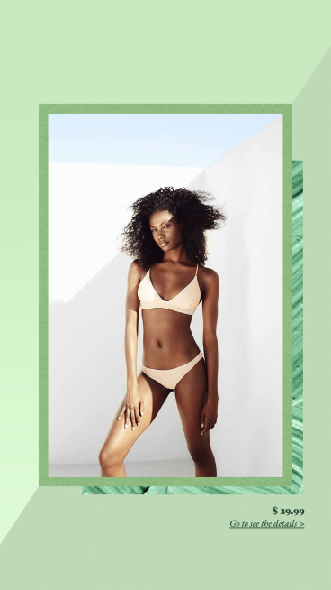 Simple Fashion Women's Swimsuit Display Instagram Story预览效果