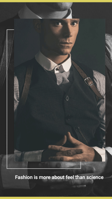 Special Frame Clothing Match Promotion Gentleman Simple Fashion Cool Style Instagram Story预览效果