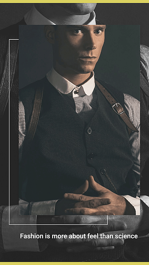 Special Frame Clothing Match Promotion Gentleman Simple Fashion Cool Style Instagram Story