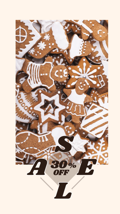 Simple Cute Style Baking Cookies Display Instagram Story