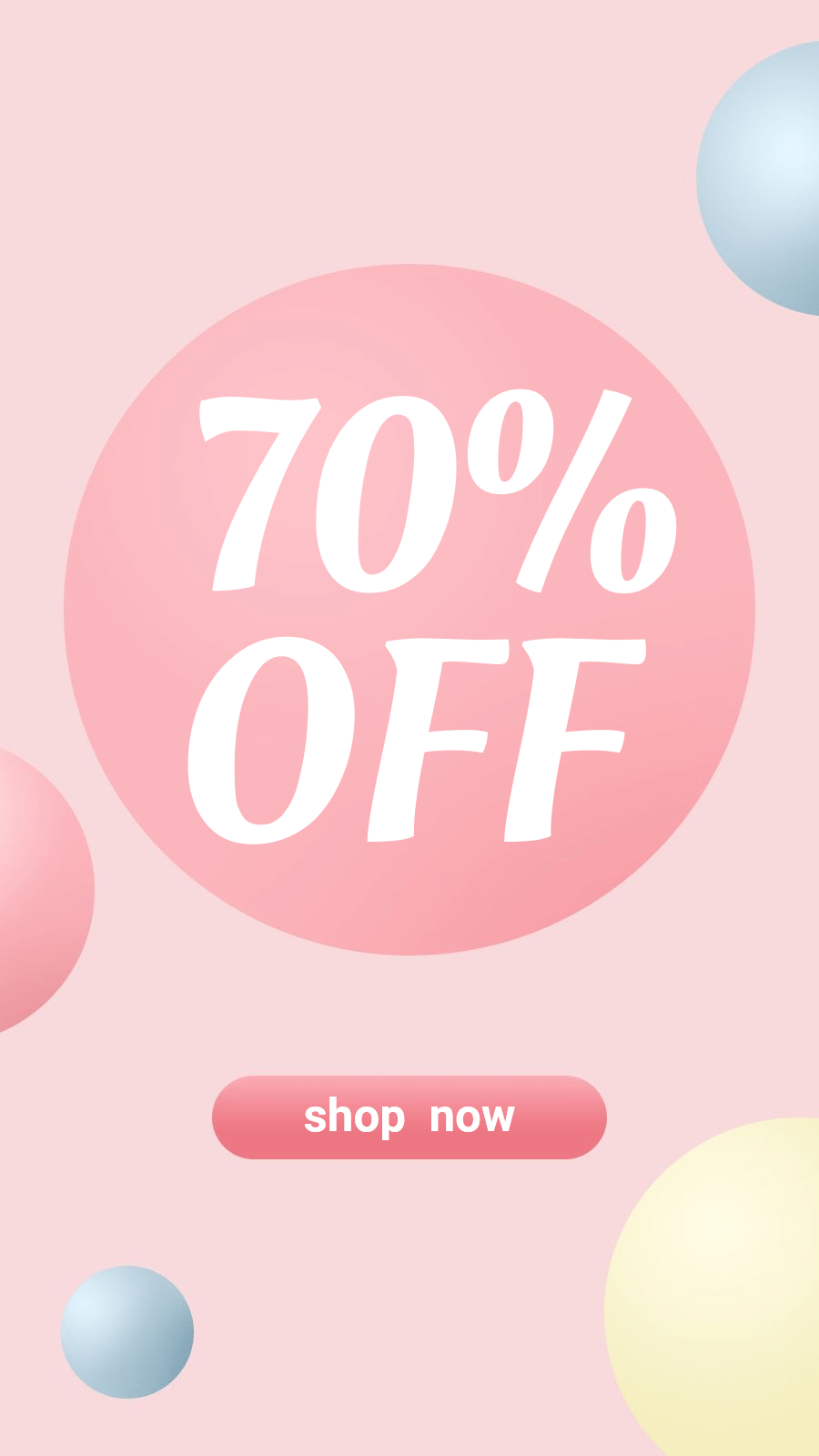 Pink Fresh Style Discount Sale Announcement Ecommerce Story预览效果