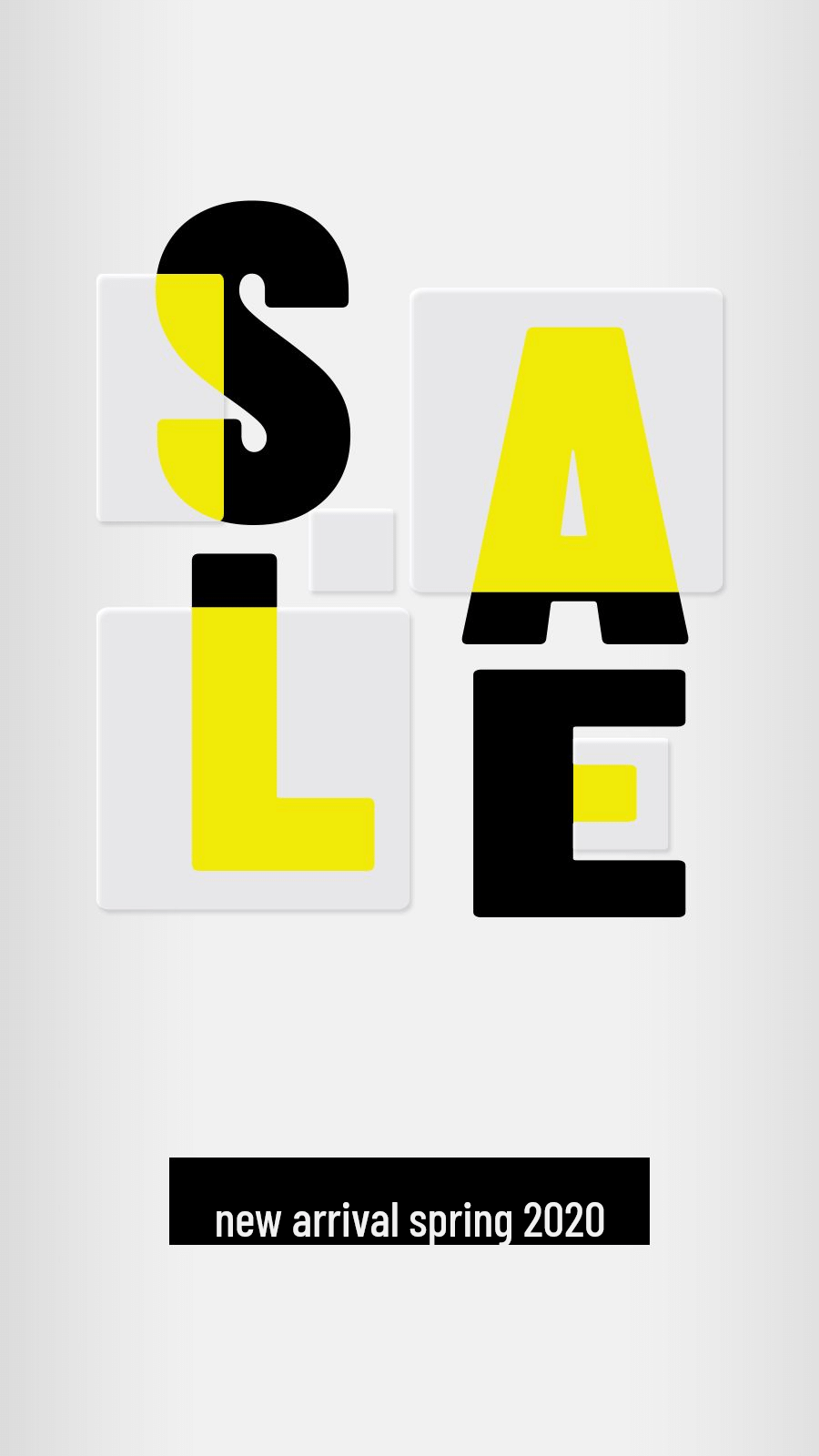 Bright Yellow and Black Cool Font Design Sale Announcement Ecommerce Story