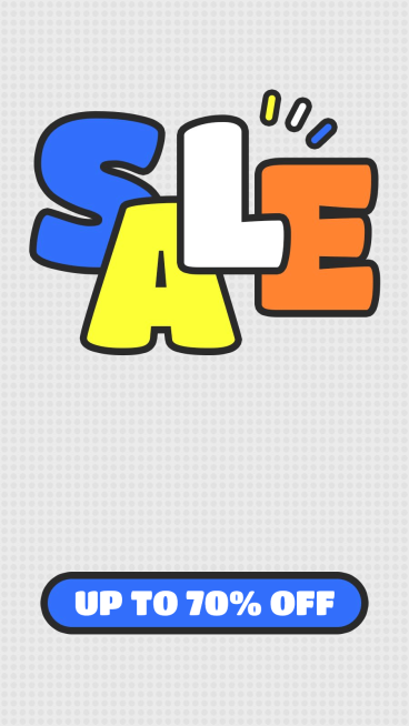 Cute Cartoon Style Sale Discount Announcement Ecommerce Story预览效果