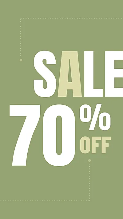 Green Background Big Discount Clothing Promotion Fashion Simple Style Poster Ecommerce Story