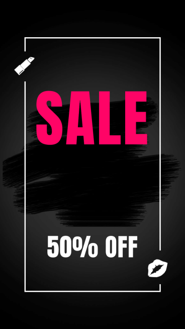 White Rectangle Element Black Friday Discount Sale Announcement Ecommerce Story预览效果