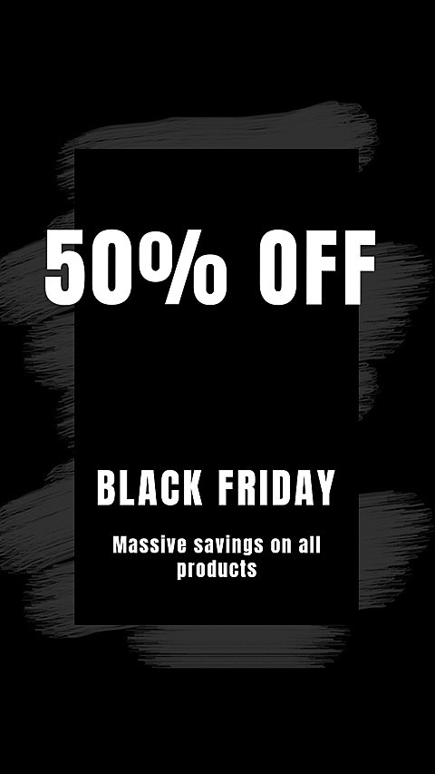 Black Rectangle Element Black Friday Discount Sale Announcement Ecommerce Story