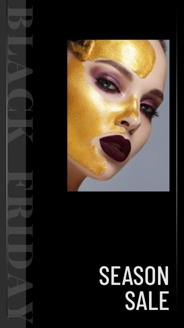 Simple Fashion Black Friday Makeup Cosmetics Season Sale Instagram Story预览效果