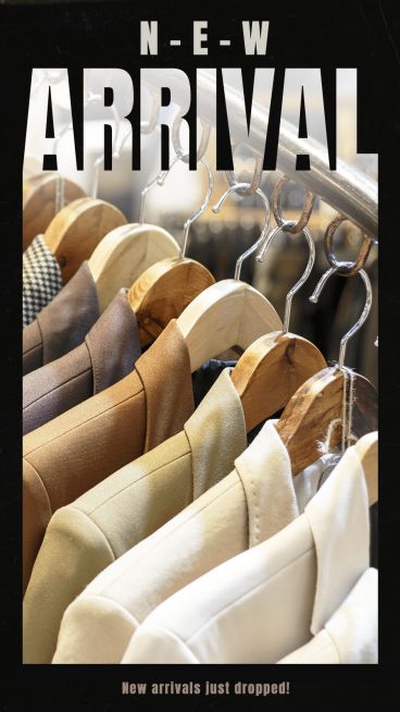 New Arrival Clothing Promotion Fashion Simple Style Poster Instagram Story预览效果