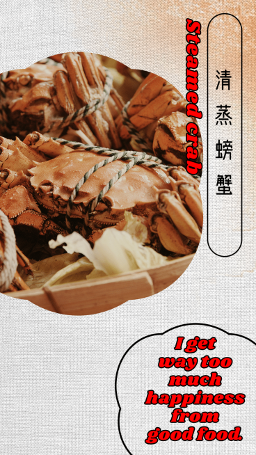 Retro Fresh Texture Background  Chinese Food Sharing Instagram Story预览效果