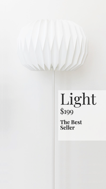 White Background Paper Lights Promotion Fashion Simple Style Poster Ecommerce Story预览效果