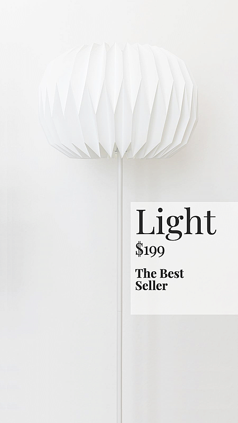 White Background Paper Lights Promotion Fashion Simple Style Poster Ecommerce Story