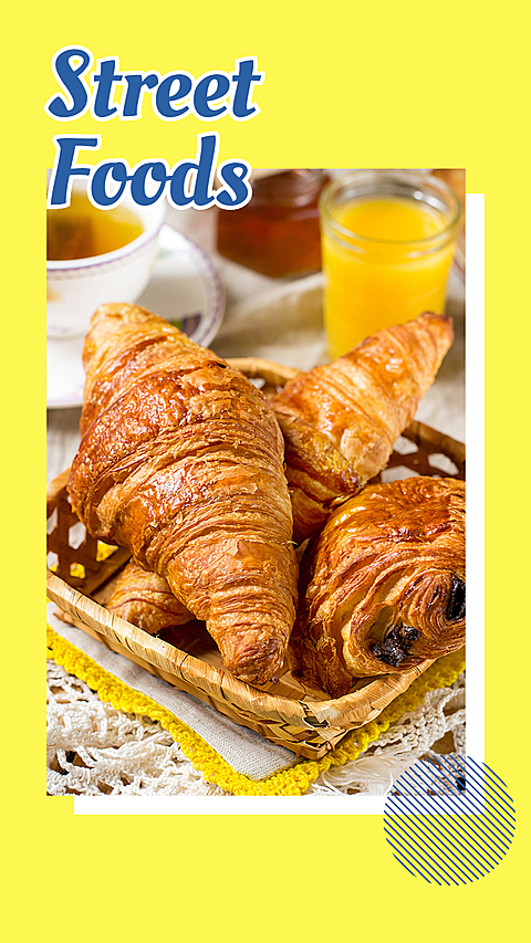 Exotic Cuisine Delicious Food Breakfast Promotion Fashion Simple Style Poster Ecommerce Story