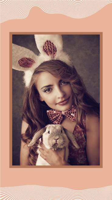 Pink Background Frame Woman Photo Simple Cute Style Poster Instagram Story预览效果