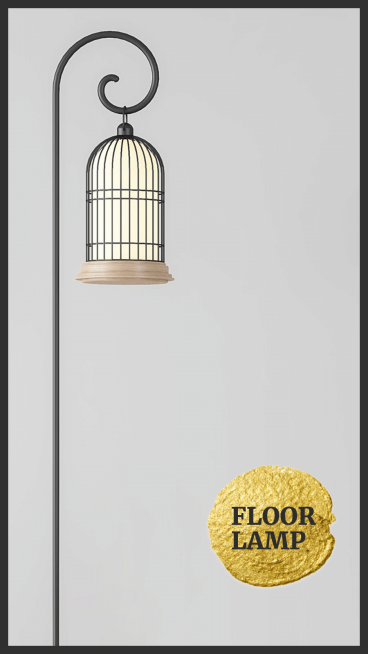 Hand-painted Floor Lamp Promotion Fashion Simple Style Poster Ecommerce Story预览效果