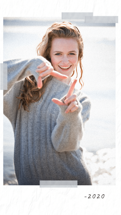 Female Seaside Aesthetic Photo Simple Fashion Style Polaroid Simulation Instagram Story