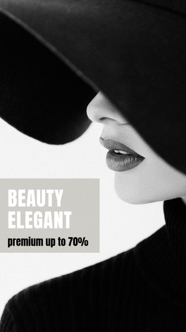 Black White Woman Clothing Match Simple Fashion Commercial Style Vertical Poster Instagram Story预览效果