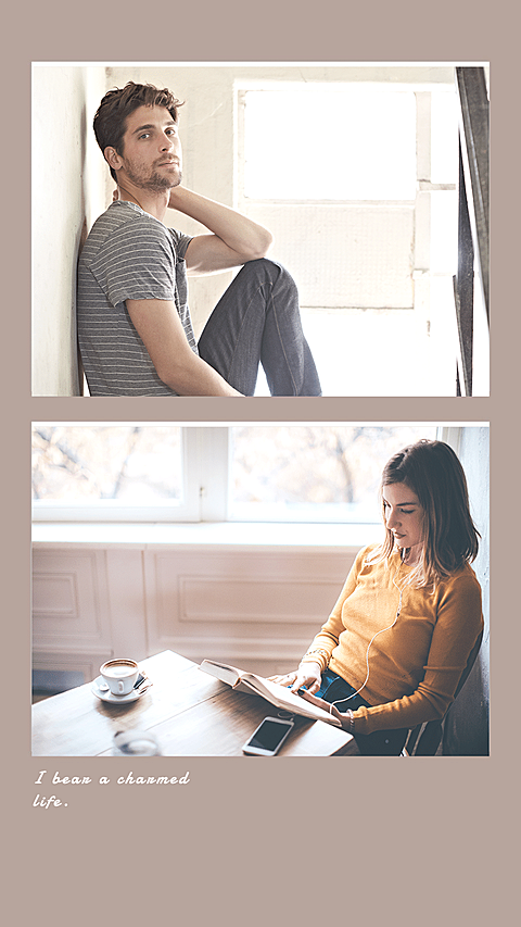 Pure Color Background Woman Man Photo Simple Fashion Style Instagram Story