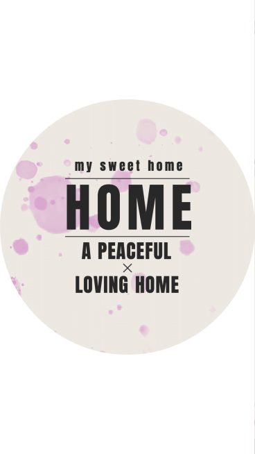 Watercolor Splashed Pattern Text Home Instagram Highlight预览效果