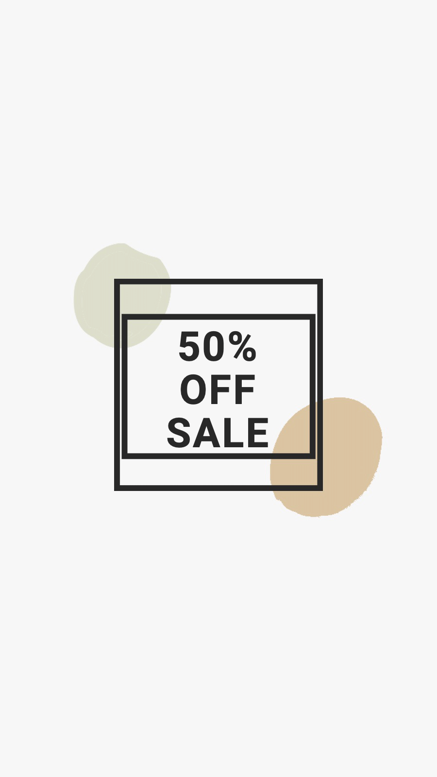 Simple Fashion Rectangle Frame Text Discount Sale Instagram Highlight