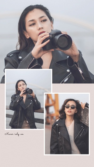 Minimalist Photography Woman Display Instagram Story