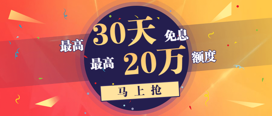 金融保险30天免息超高额度贷款抢购首图预览效果