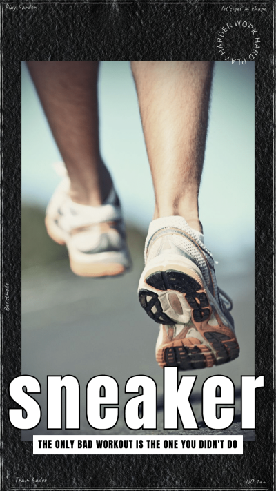 Black Background Sport Shoes Promotion Simple Fashion Style Instagram Story