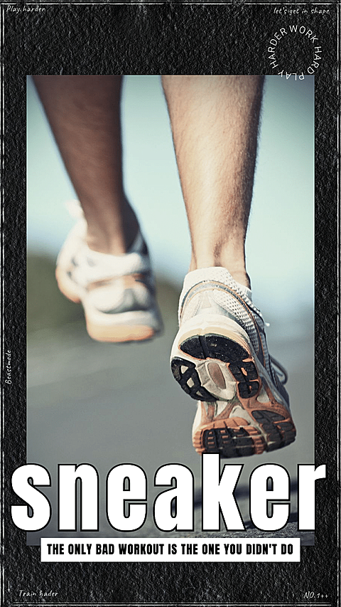 Black Background Sport Shoes Promotion Simple Fashion Style Instagram Story