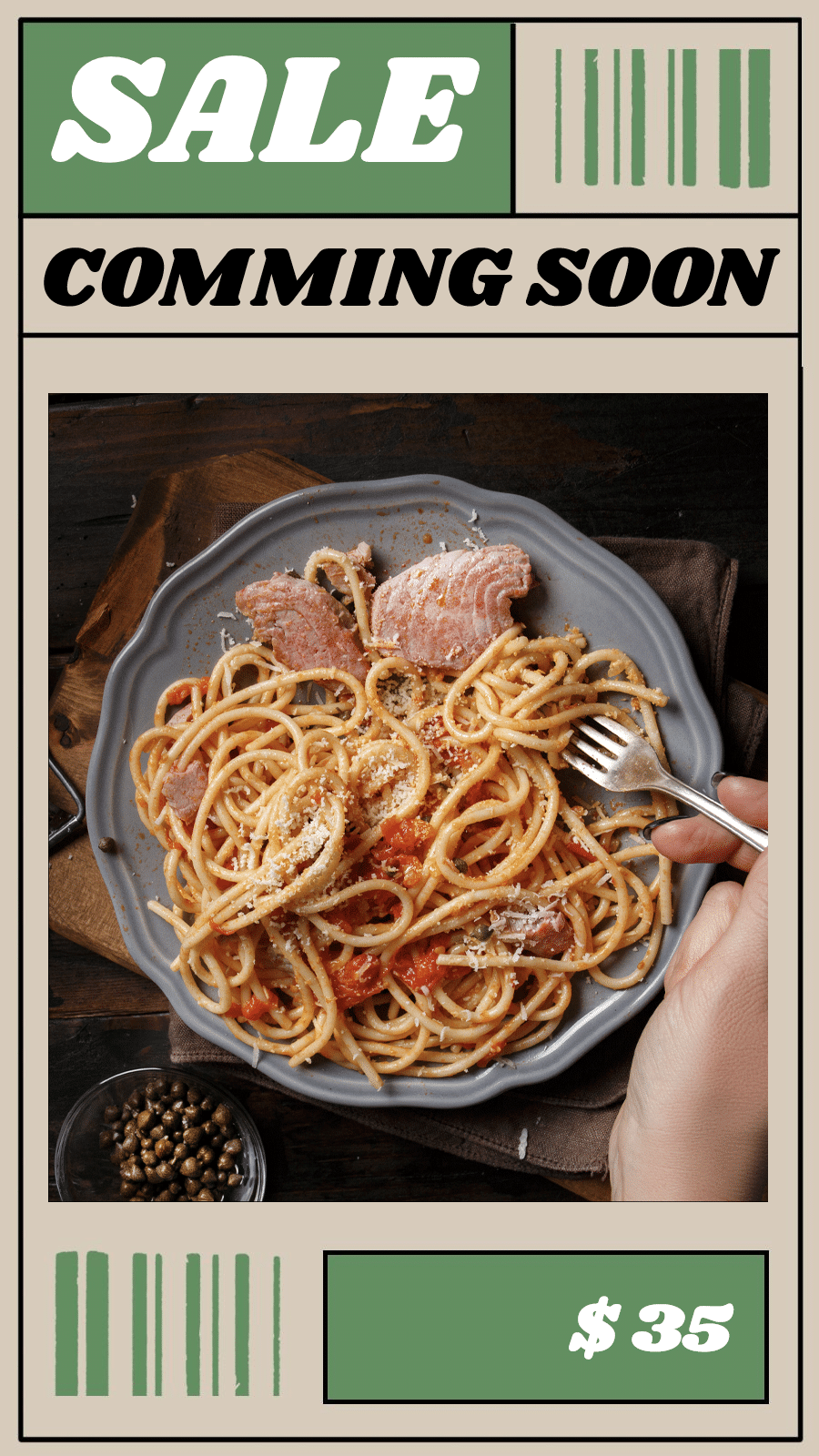 Creative Western Cuisine Noodles Display Instagram Story