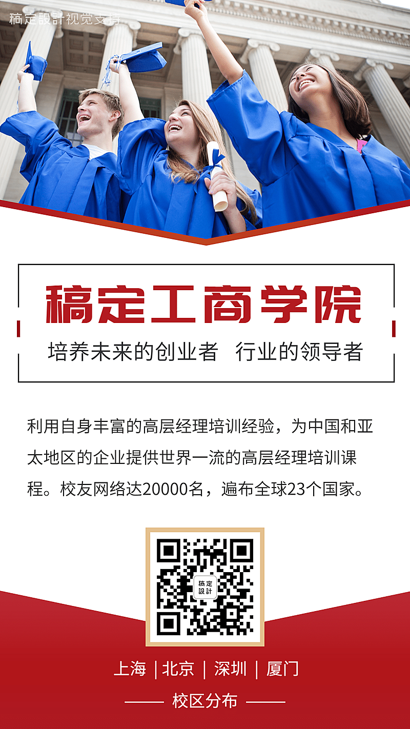 商学院介绍手机海报